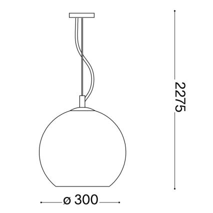 Ideal Lux - Подвесная люстра NEMO 1xE27/42W/230V диаметр 30 см бежевый