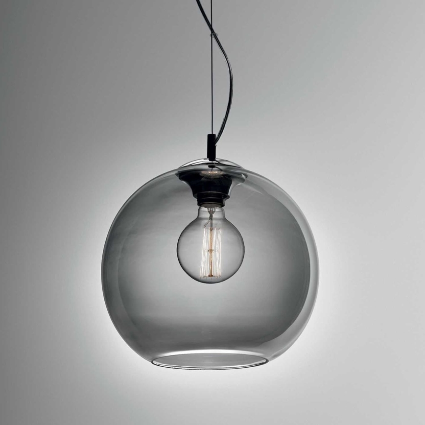 Ideal Lux - Подвесная люстра NEMO 1xE27/42W/230V диаметр 30 см дымчатый