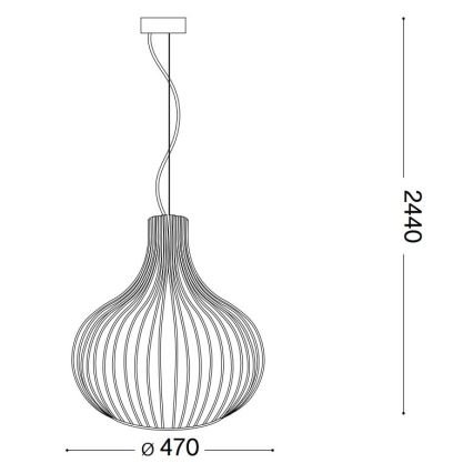 Ideal Lux - Подвесная люстра ONION 1xE27/60W/230V диаметр 47 см