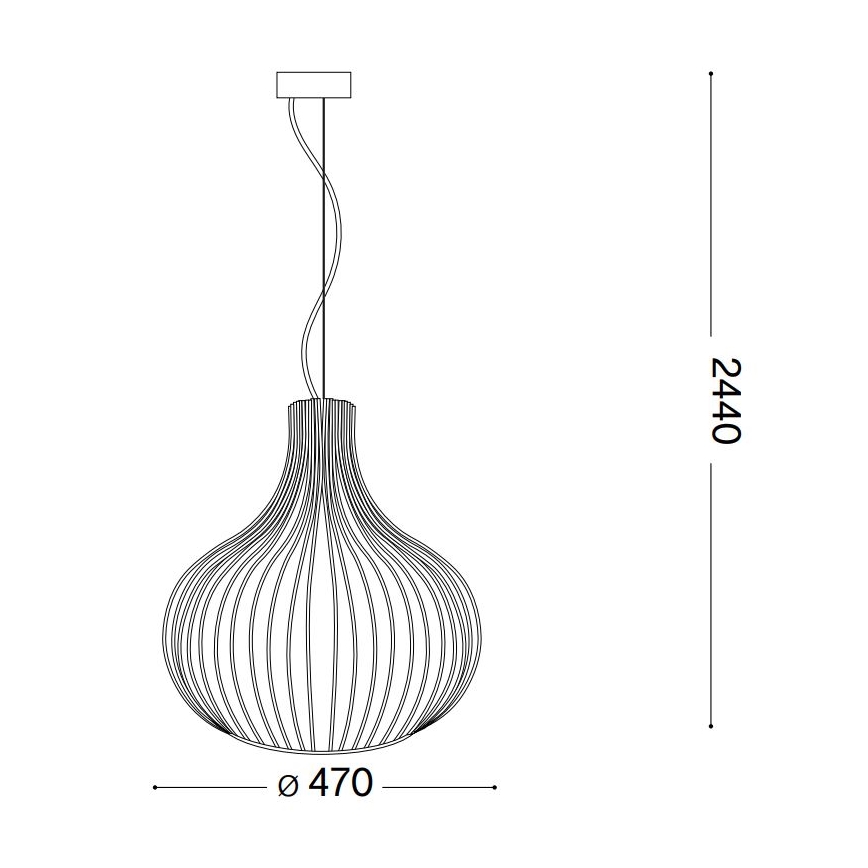 Ideal Lux - Подвесная люстра ONION 1xE27/60W/230V диаметр 47 см