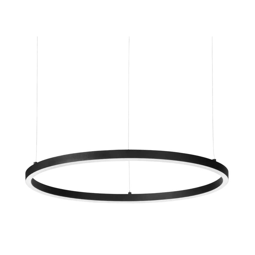 Ideal Lux - LED диммируемая люстра на подвесном тросе ORACLE SLIM LED/40W/230V 3000K CRI 90 диаметр 70 см чёрная