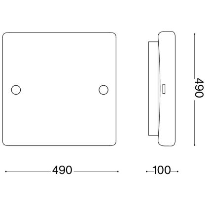 Ideal Lux - Потолочный светильник CELINE 4xE27/60W/230V 49x49 белый