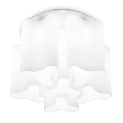 Ideal Lux - Потолочный светильник COMPO 6xE27/52W/230V диаметр 56 см белый