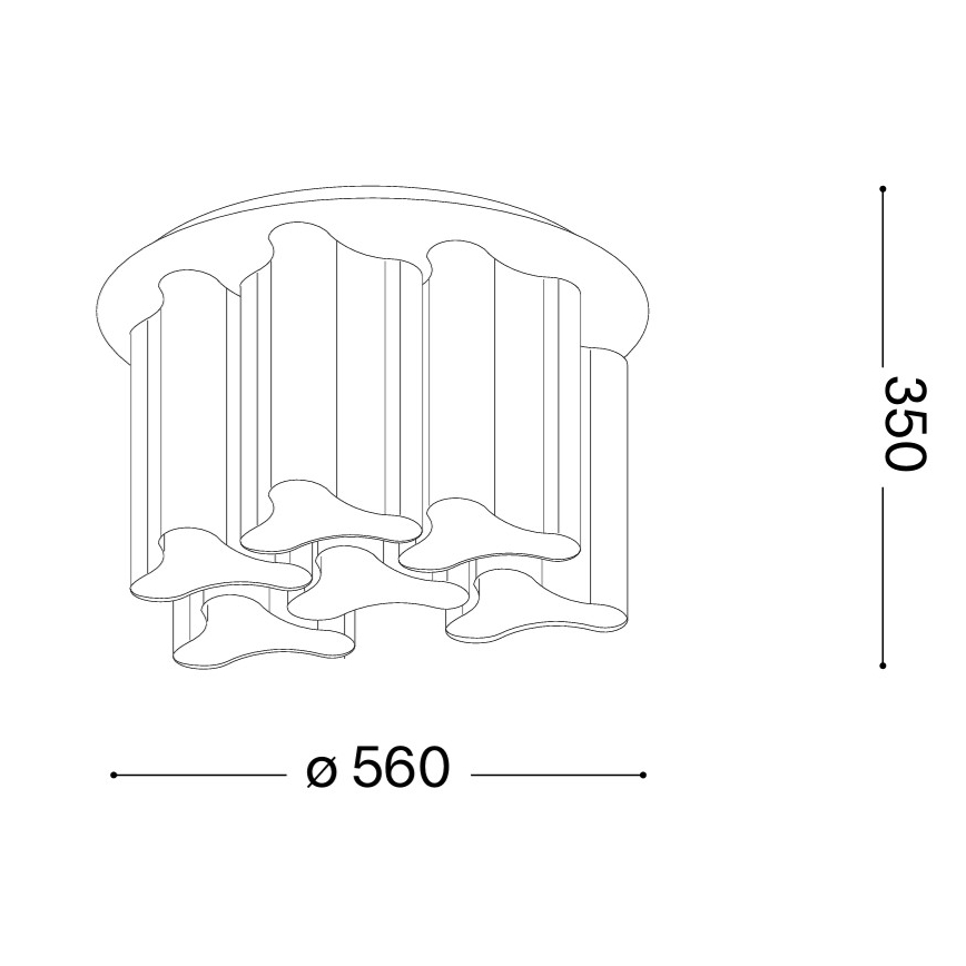 Ideal Lux - Потолочный светильник COMPO 6xE27/52W/230V диаметр 56 см белый