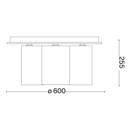 Ideal Lux - Потолочный светильник DAISY 6xE27/52W/230V диаметр 60 см золотистый/белый