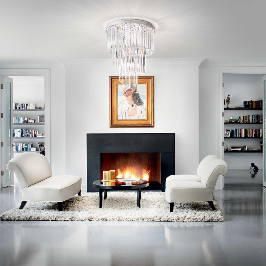 Ideal Lux - Припотолочная хрустальная люстра CARLTON 12xE14/40W/230V диаметр 50 cm блестящий хром