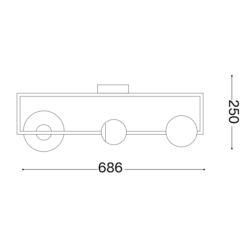 Ideal Lux - Пристельова LED люстра ANGOLO 3xG9/3W/230V чорний