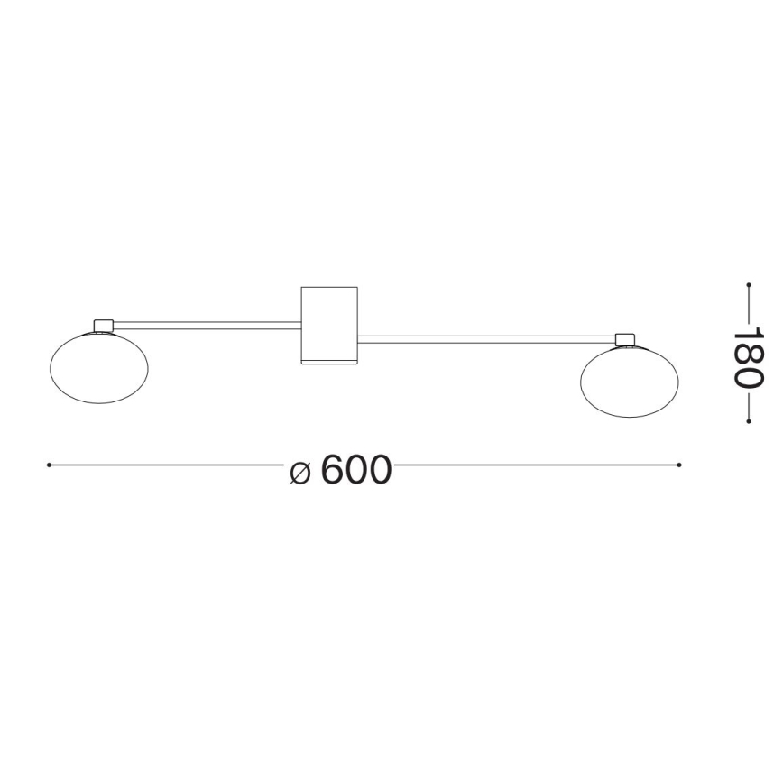 Ideal Lux - Пристельова LED люстра HERMES 3xG9/3W/230V діаметр 60 см золотий