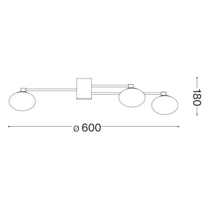 Ideal Lux - Пристельова LED люстра HERMES 5xG9/3W/230V діаметр 60 см білий