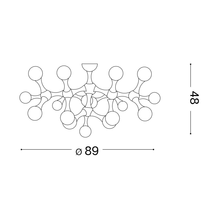 Ideal Lux - Пристельова LED люстра NODINO 15xG9/15W/230V білий