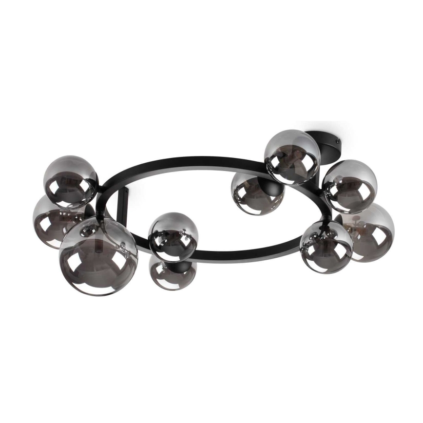 Ideal Lux - Пристельова LED люстра PERLAGE 10xG9/3W/230V діаметр 70 см чорний/димчастий
