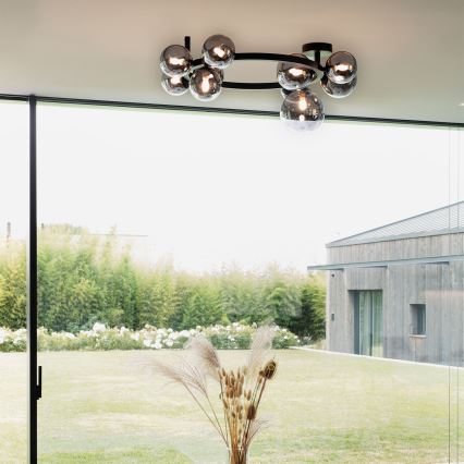 Ideal Lux - Пристельова LED люстра PERLAGE 10xG9/3W/230V діаметр 70 см чорний/димчастий
