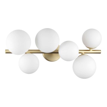 Ideal Lux - Пристельова LED люстра PERLAGE 6xG9/3W/230V 49 см золотий/білий