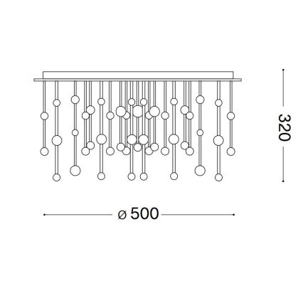 Ideal Lux - Пристельова LED люстра з регулюванням яскравості ARMONY LED/48W/230V CRI 90 діаметр 50 см білий