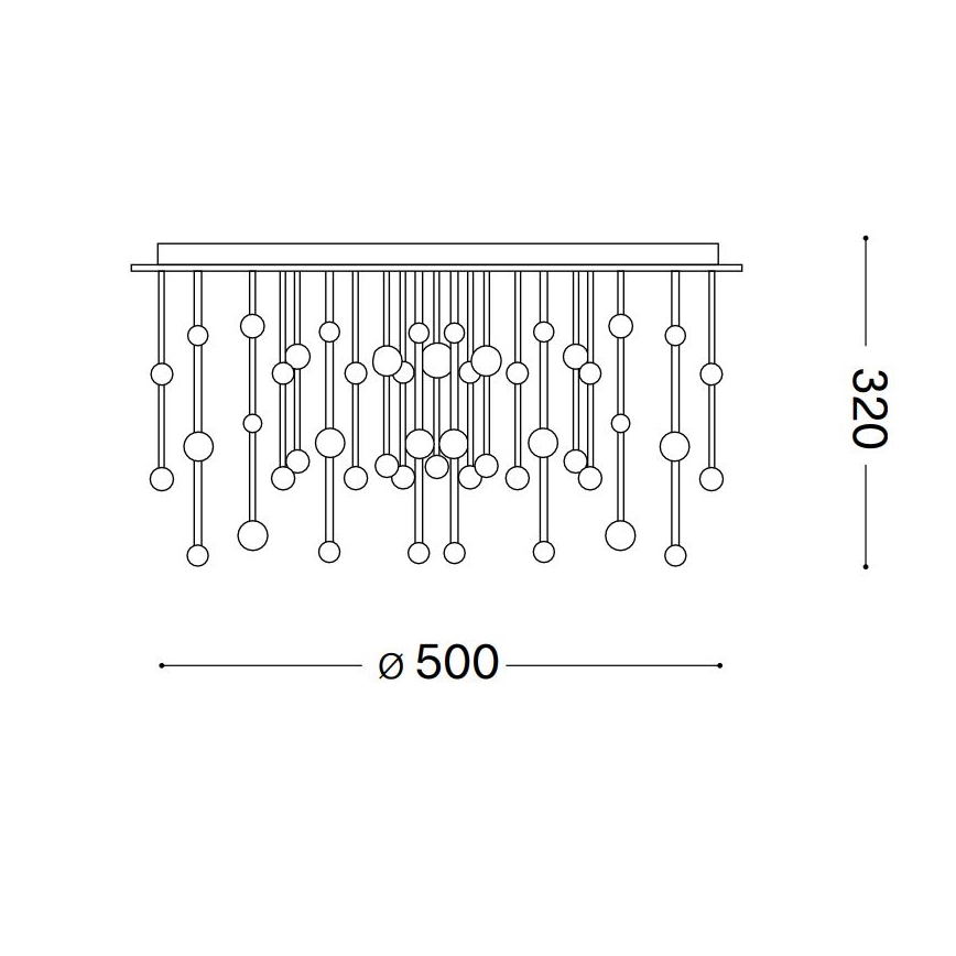Ideal Lux - Пристельова LED люстра з регулюванням яскравості ARMONY LED/48W/230V CRI 90 діаметр 50 см білий