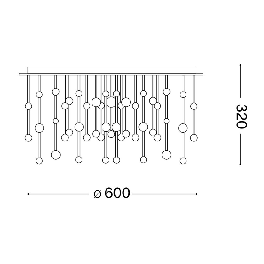 Ideal Lux - Пристельова LED люстра з регулюванням яскравості ARMONY LED/56W/230V CRI 90 діаметр 60 см білий