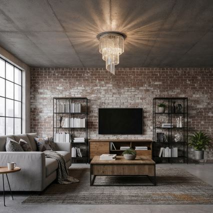 Ideal Lux - Пристельова кришталева люстра CARLTON 12xE14/40W/230V діаметр 50 см глянцевий хром