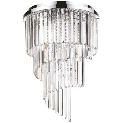 Ideal Lux - Пристельова кришталева люстра CARLTON 12xE14/40W/230V діаметр 50 см глянцевий хром