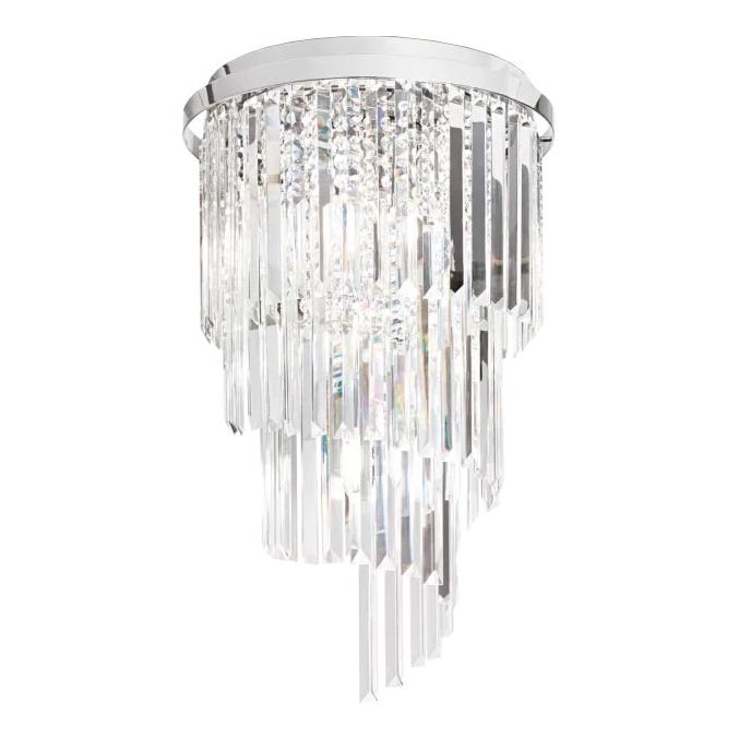 Ideal Lux - Пристельова кришталева люстра CARLTON 8xE14/40W/230V діаметр 40 см глянцевий хром