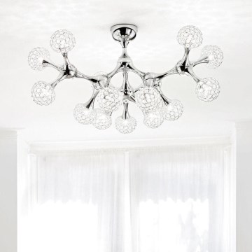 Ideal Lux - Пристельова кришталева люстра NODI 15xG9/40W/230V глянцевий хром