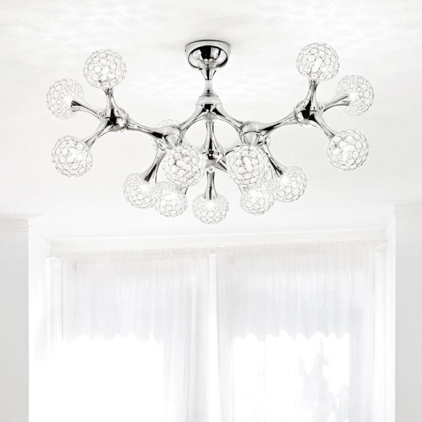 Ideal Lux - Пристельова кришталева люстра NODI 15xG9/40W/230V глянцевий хром