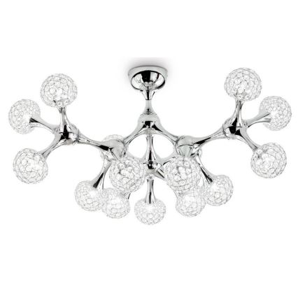Ideal Lux - Пристельова кришталева люстра NODI 15xG9/40W/230V глянцевий хром