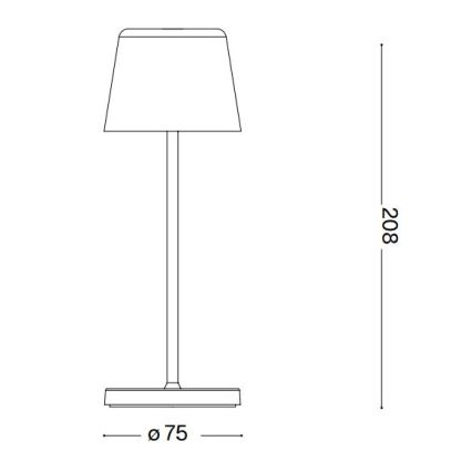 Ideal Lux - LED Сенсорна вулична настільна лампа з регулюванням яскравості CUTE LED/2,5W/3,7V USB 2200-2700K IP65 коричневий