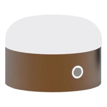 Ideal Lux - Сенсорна настільна LED лампа з регулюванням яскравості MIGNON LED/5W/5V діаметр 10 см CRI 90 коричневий