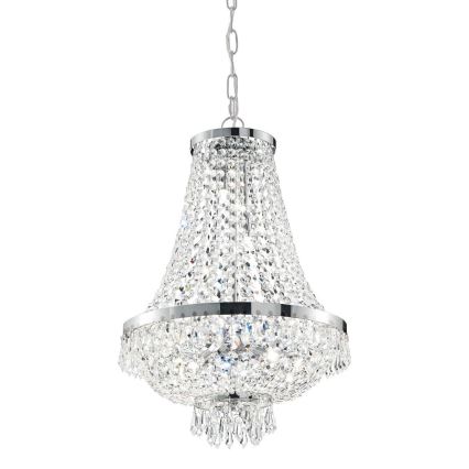 Ideal Lux - Светодиодная хрустальная люстра на цепи CAESAR 9xG9/3W/230V диаметр 45 см блестящий хром