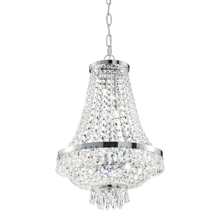 Ideal Lux - Светодиодная хрустальная люстра на цепи CAESAR 9xG9/3W/230V диаметр 45 см блестящий хром