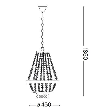 Ideal Lux - Светодиодная хрустальная люстра на цепи CAESAR 9xG9/3W/230V диаметр 45 см блестящий хром