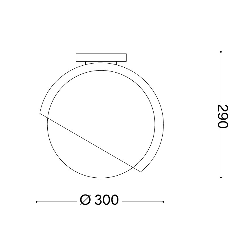 Ideal Lux - Стельний світильник BLOOM 1xE27/42W/230V Ø 30 см золотий/димчасто-бежевий