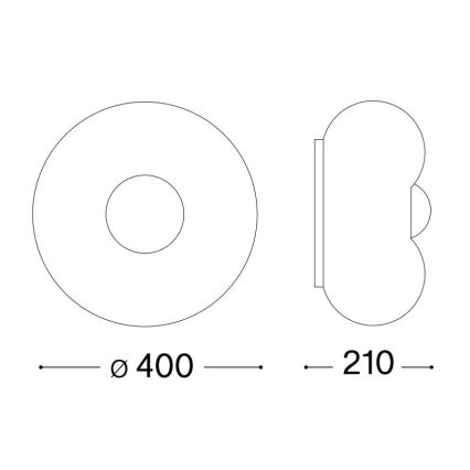 Ideal Lux - Стельовий LED світильник ARIZONA 3xGX53/9W/230V діаметр 40 см білий