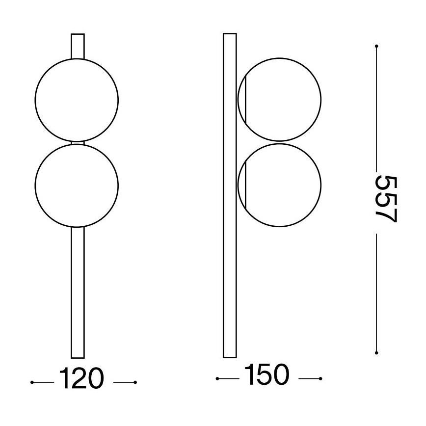 Ideal Lux - Стельовий LED світильник BINOMIO 2xG9/3W/230V білий