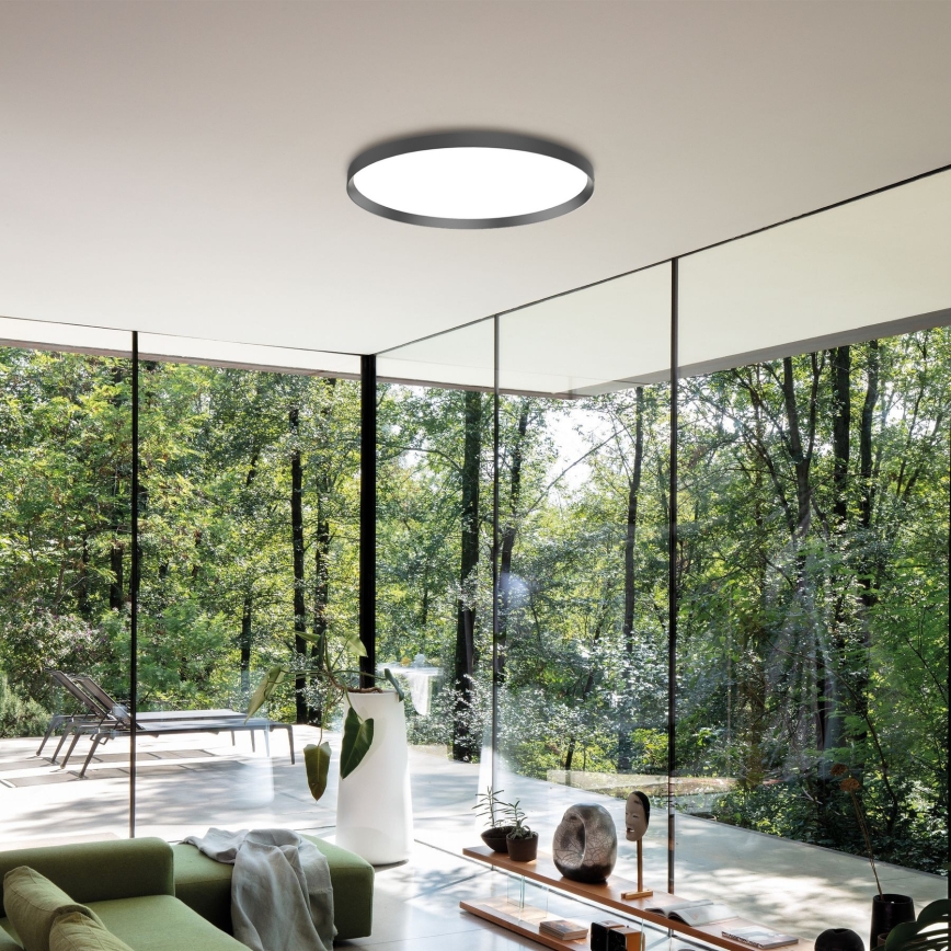 Ideal Lux - Стельовий LED світильник FLY LED/53W/230V 2700K діаметр 60 см CRI 90 IP40 чорний