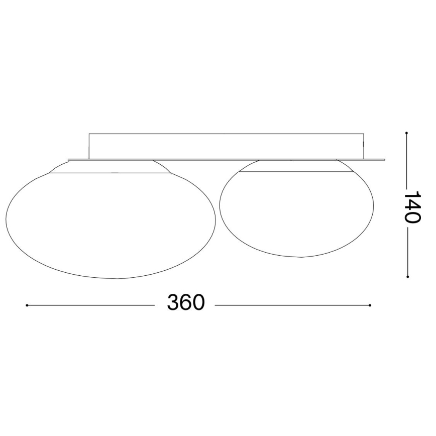 Ideal Lux - Стельовий LED світильник NINFEA 2xGX53/9W/230V золотий