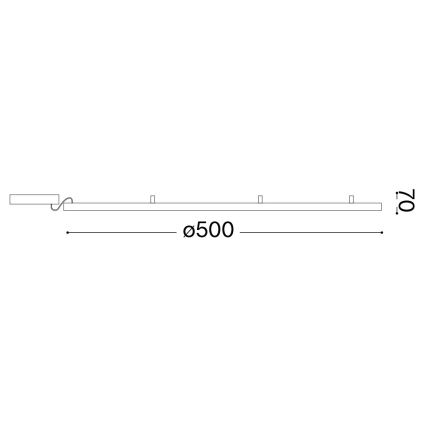 Ideal Lux - Стельовий LED світильник ORACLE SLIM LED/29W/230V 2700K діаметр 50 см білий