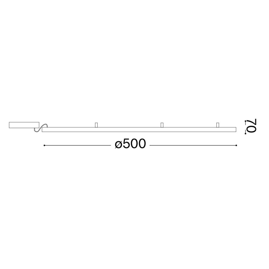 Ideal Lux - Стельовий LED світильник ORACLE SLIM LED/32W/230V 3000K діаметр 50 см білий