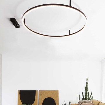 Ideal Lux - Стельовий LED світильник ORACLE SLIM LED/32W/230V 3000K діаметр 50 см чорний