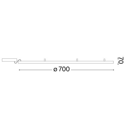 Ideal Lux - Стельовий LED світильник ORACLE SLIM LED/37W/230V 4000K діаметр 70 см білий