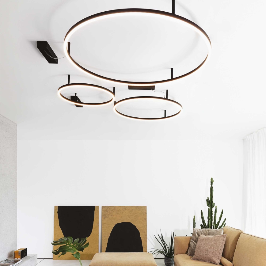 Ideal Lux - Стельовий LED світильник ORACLE SLIM LED/55W/230V 3000K діаметр 90 см чорний