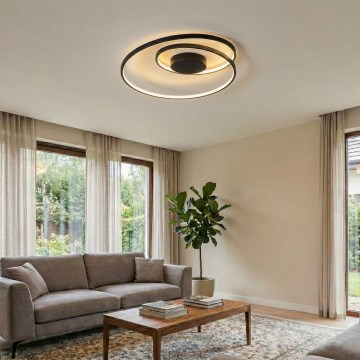 Ideal Lux - Стельовий LED світильник OZ LED/47W/230V діаметр 60 см CRI 90 чорний