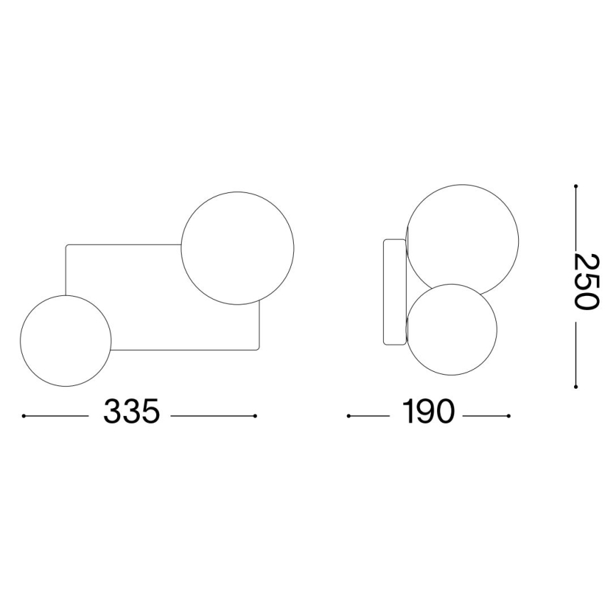 Ideal Lux - Стельовий LED світильник PENTA 2xG9/3W/230V золотий