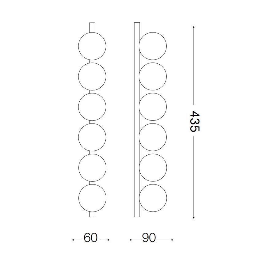 Ideal Lux - Стельовий LED світильник PING PONG 6xLED/3W/230V CRI 90 латунь