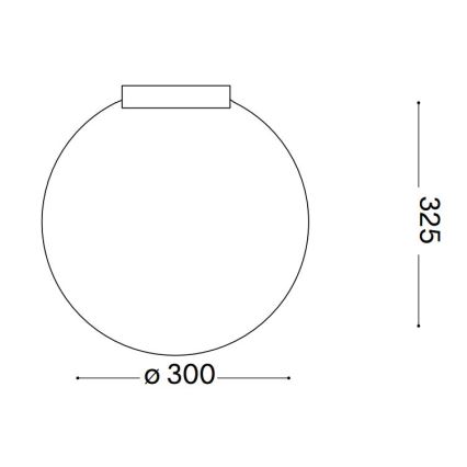 Ideal Lux - Стельовий світильник CARTA 1xE27/25W/230V діаметр 30 см білий