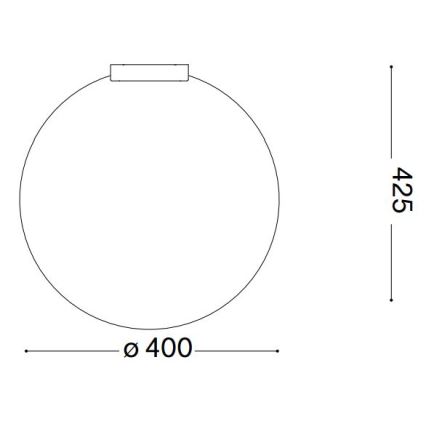 Ideal Lux - Стельовий світильник CARTA 1xE27/25W/230V діаметр 40 см білий