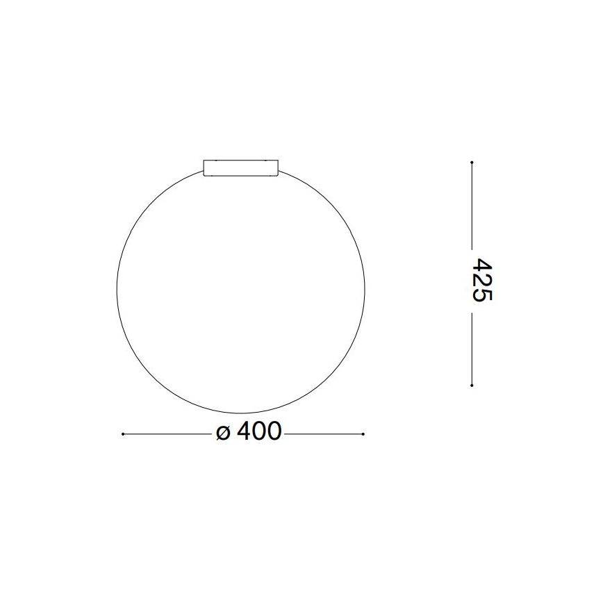 Ideal Lux - Стельовий світильник CARTA 1xE27/25W/230V діаметр 40 см білий