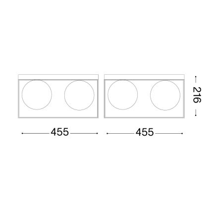 Ideal Lux - Стельовий світильник LINGOTTO 4xE14/40W/230V