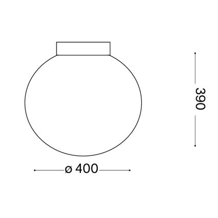 Ideal Lux - Стельовий світильник MAPA 1xE27/60W/230V 400 мм