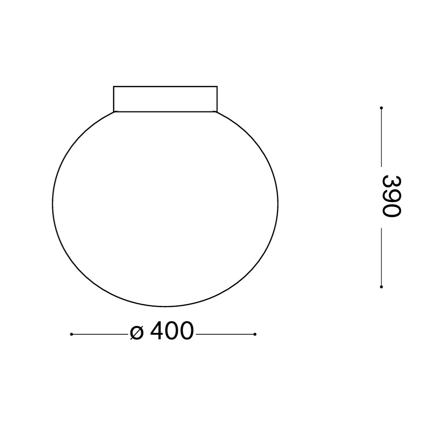 Ideal Lux - Стельовий світильник MAPA 1xE27/60W/230V 400 мм